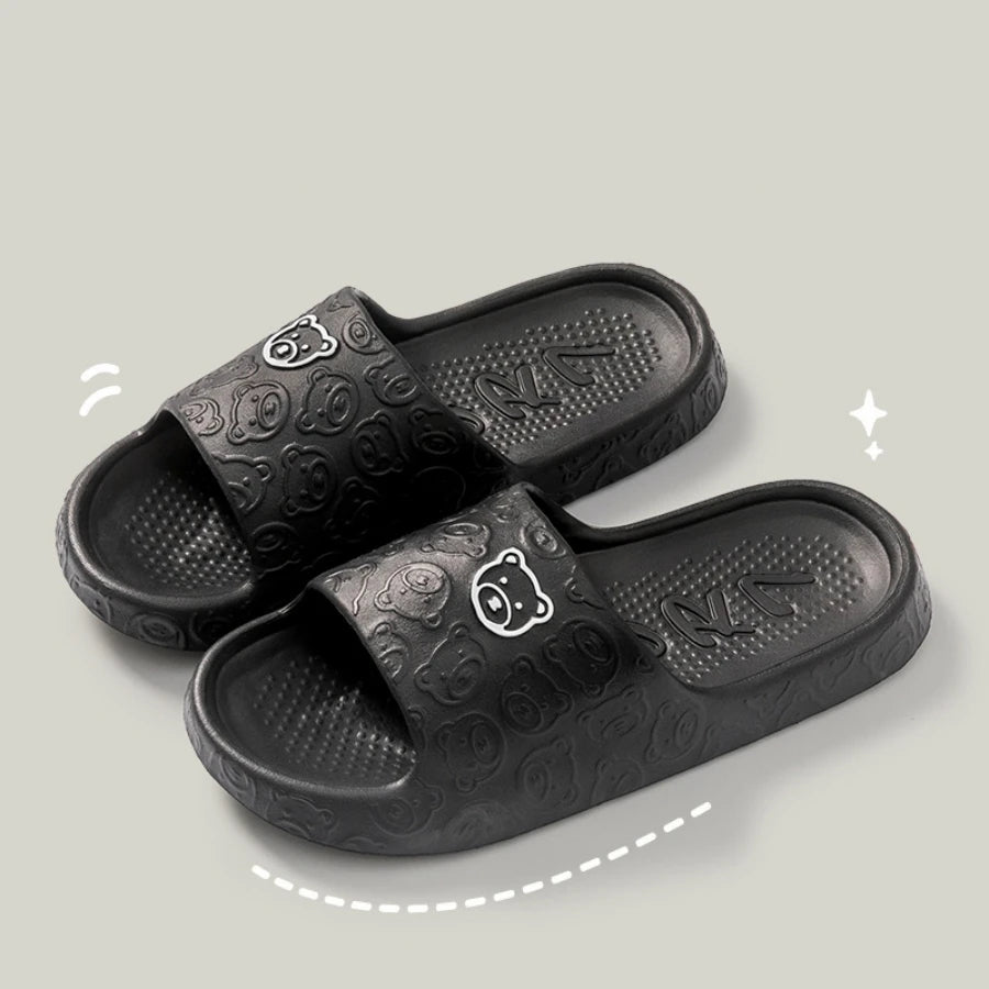 Pantoufles d'été en EVA pour femmes, motif dessin animé mignon, confortables à enfiler à l'intérieur.