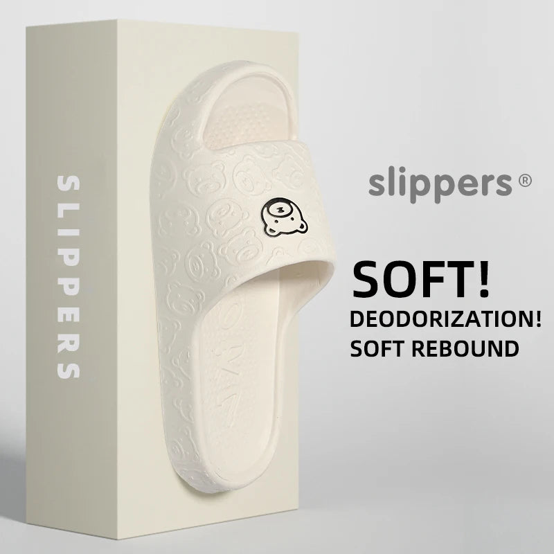 Pantoufles d'été en EVA pour femmes, motif dessin animé mignon, confortables à enfiler à l'intérieur.