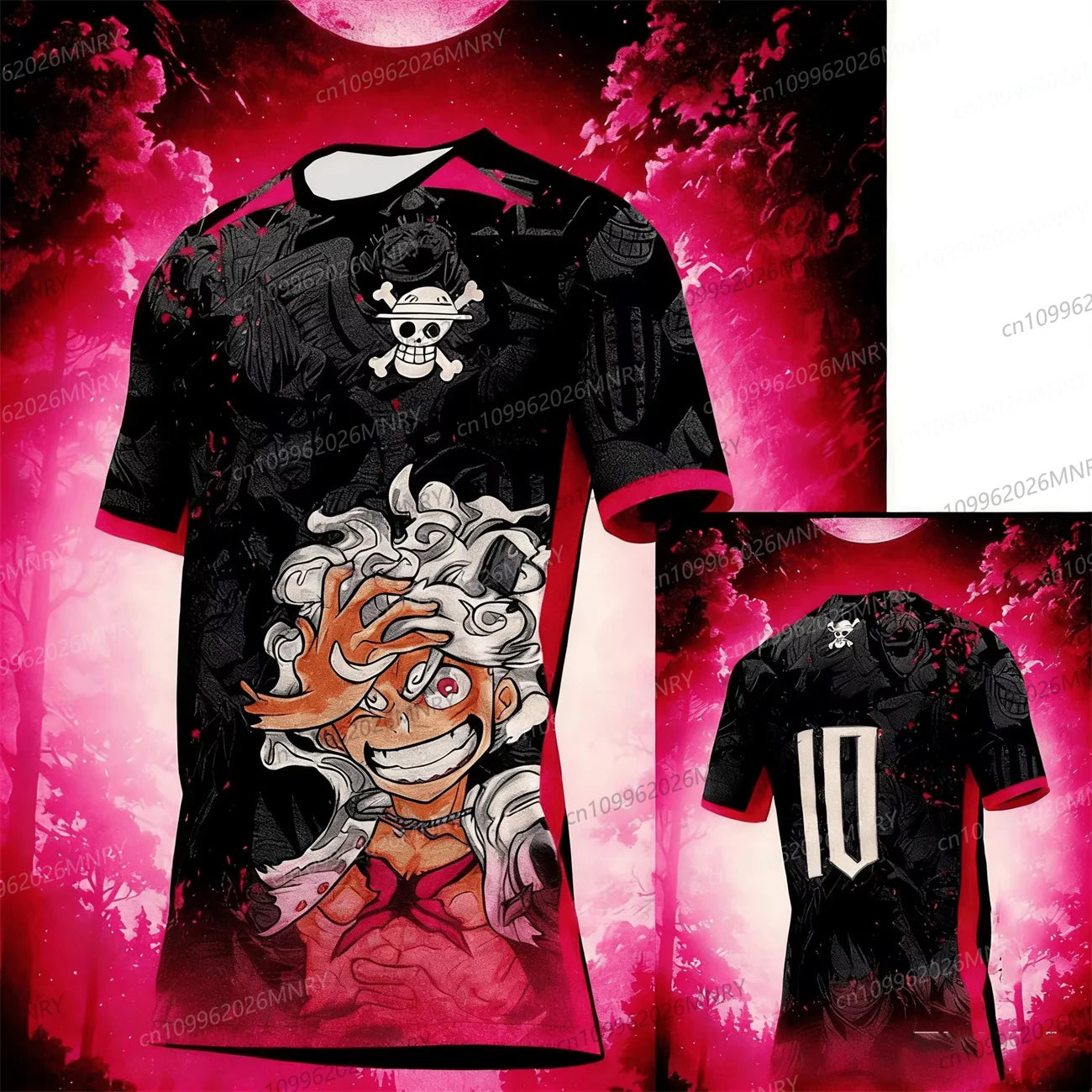 T-Shirt One Piece "Luffy" – Édition Pirate (Tailles XXS à 6XL)