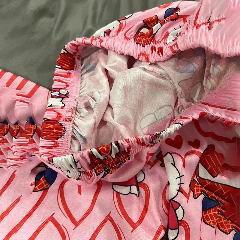 Pantalon Cocooning Hello Kitty – Douceur & Nœud Rose 🎀