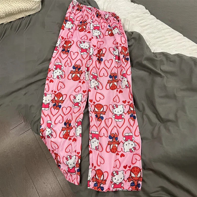 Pantalon Cocooning Hello Kitty – Douceur & Nœud Rose 🎀