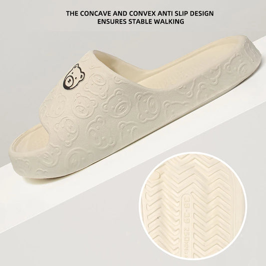 Pantoufles d'été en EVA pour femmes, motif dessin animé mignon, confortables à enfiler à l'intérieur.